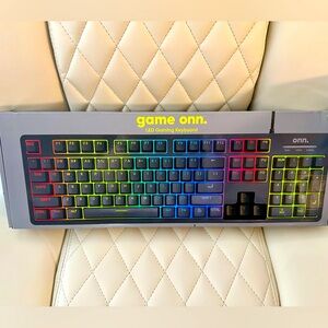 GAME ONN LED gaming keyboard 104 keys new in box, never opened.